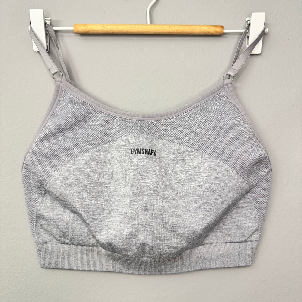 Gymshark Sports strapy Bra lined not padded size M Comfy Gray Bra - Picture 2 of 6